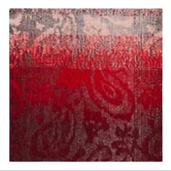 Steve Madden Red Ombre Paisley Muffler Scarf One Size NWT - Picture 5 of 5